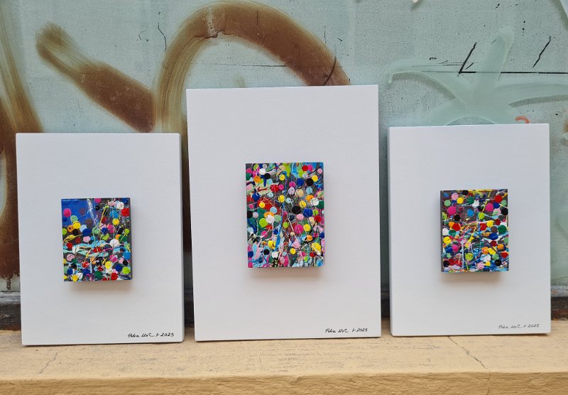 Impressions 2025 5 20x15 € 85, 11 24x18 € 95, 9 20x15 € 85, Acryl-Lack auf Holz SOLD